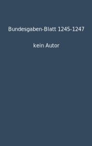 Bundesgaben-Blatt 1245-1247